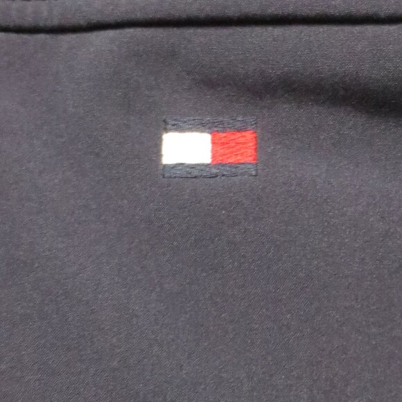 TOMMY HILFIGER mens JACKET navy blue HOODED rain BOMBER SIZE L - Picture 2 of 14